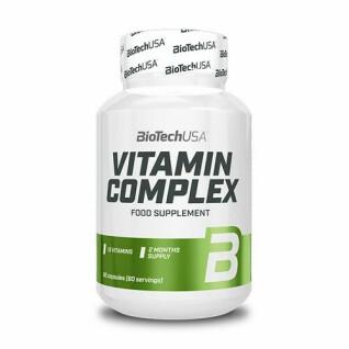 Lot of 12 jars of vitamin complex Biotech USA - 60 Gélul