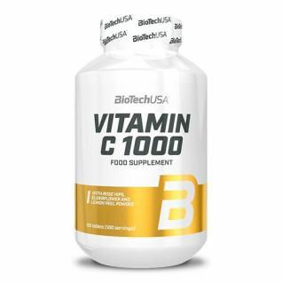 Lot of 12 jars of vitamin c Biotech USA 1000 bioflavonoïdes - 120 Comp