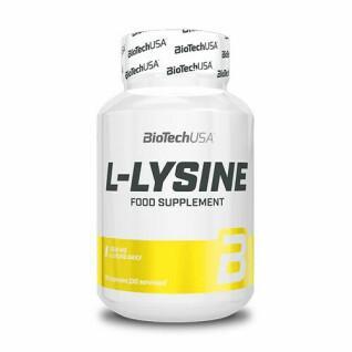 Lot of 12 jars of vitamin Biotech USA l-lysine - 90 Gélul