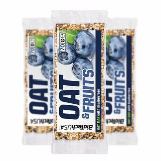 Cartons of oat bar snacks Biotech USA - Myrtille