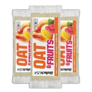 Pack of 20 cartons of oat bar snacks Biotech USA -Yaourt-framboise-poire