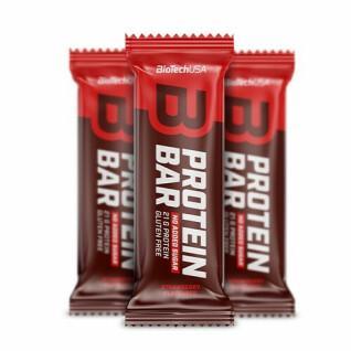 Pack of 16 cartons of protein bar snacks Biotech USA - Fraise