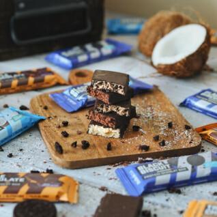 Cartons of high-protein dessert bar snacks Biotech USA - Chocolate