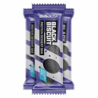 Pack of 20 Protein Dessert Bars Biotech USA - Black Biscuit