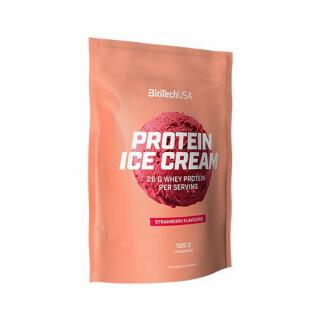 Pack of 10 bags of protein ice cream snacks Biotech USA - Fraise - 500g