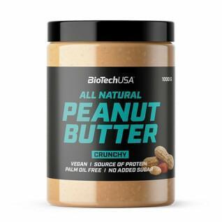 Jar of peanut butter snacks Biotech USA - Crunchy 1 kg
