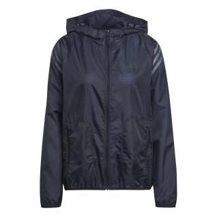 Waterproof jacket with 3 stripes adidas Run icon