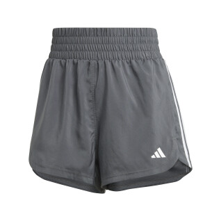 Women's high-waisted training shorts adidas Pacer Pacer 3 Stripes Woven