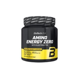 Pack of 10 jars of amino acids with electrolytes Biotech USA amino energy zero - Lime - 360g