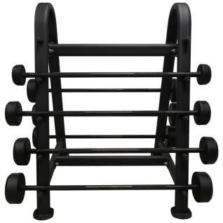 Pack of 10 weight bars + rack Leader Fit