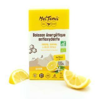 Box of 8 bags of organic antioxidant energy drink lemon Meltonic 35 g