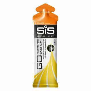 Batch of 30 energy gel Science in Sport Go Isotonic - Orange - 60 ml