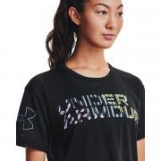 Women's T-shirt Under Armour à manches courtes et motif en mesh Geo