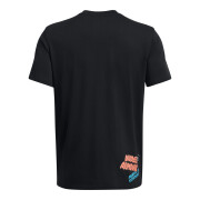 Embroidered T-shirt Under Armour Heavyweight Logo Overlay